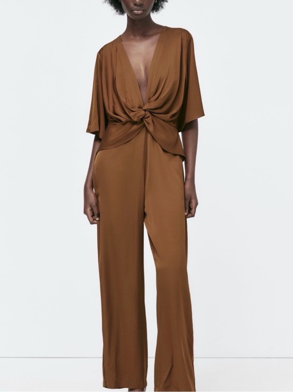 Zara Satin Effect Jumpsuit